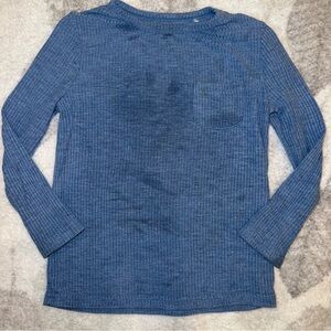 Little Sleepies Blue Ribbed Long Sleeve Shirt